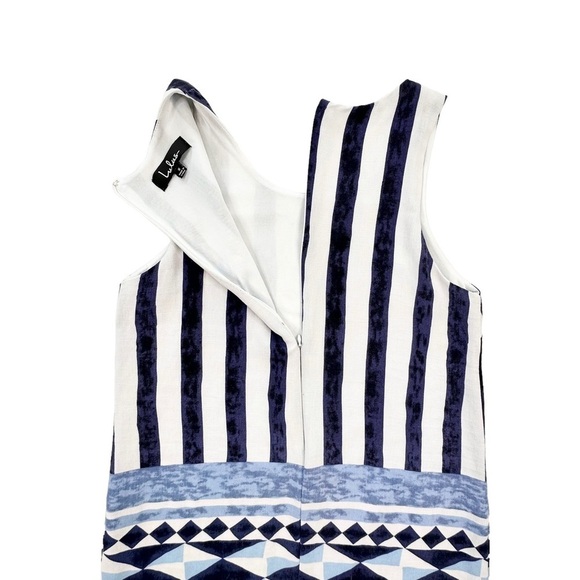 Lulu’s navy blue nautical stripe tank shift mini dress small summer vacation - Picture 9 of 16
